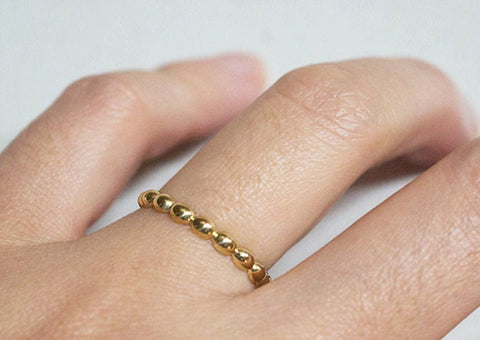 14K Gold Ring, solid gold, gold ring, bridesmaid ring jewelry - TGR007