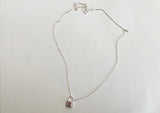 925 Sterling Silver Padlock Pendant, Lock Jewelry, Friendship Necklace