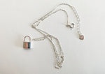925 Sterling Silver Padlock Pendant, Lock Jewelry, Friendship Necklace