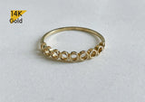 14K Solid Gold Circle Ring, Simple Band Ring, Infinity Ring - TGR220