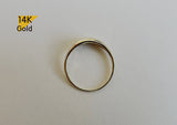 14K Gold Modern Oval Ring, Elegant Minimalist Ring - TGR213