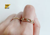 14K Gold Solid Gold Balls Ring - TGR211