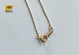 14K Solid Gold Thin Necklace, Thin Chain