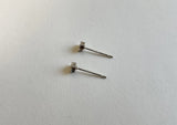 925 Sterling Silver Star Earrings, White CZ Earrings