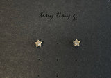 925 Sterling Silver Star Earrings, White CZ Earrings