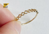 14K Solid Gold Circle Ring, Simple Band Ring, Infinity Ring - TGR220