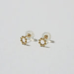 10K Solid Gold Tiny Chewisty Donut Stud Earrings Real Gold. - TGE108