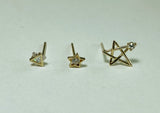 SINGLE - 10K Solid Gold Star Earring