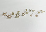 SINGLE - 10K Solid Gold Star Earring