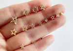 SINGLE - 10K Solid Gold Star Earring