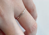 925 Sterling Silver Tiny Infinity Ring, Silver Knot Ring - TSR201