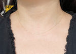14K Solid Gold Necklace, Thin Chain, 14K Yellow Gold Chain Necklace, Solid Gold Pendant Chain - TGN006