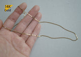 14K Solid Gold Snake Chain Necklace - TGN007