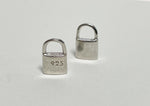 925 Sterling Silver, Tiny Little Padlock, Little Key, Small Key Pendant, 1 pendant