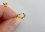 14K Solid Gold Simple Earring Hoop Ring, Real Gold Single or Pair