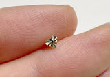 10K Gold Tiny Heart Stud Earring Cut Center