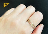 14K Solid Gold Super Thin Stacking Ring - TGR202