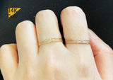 14K Solid Gold Super Thin Stacking Ring - TGR202