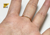 14K Solid Gold Hexagon Ring, Geometric Ring - TGR216