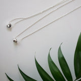 925 Sterling Silver 9 mm Ball with Rhodium Plating Necklace - TSN001