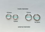 925 Sterling Silver Earrings, Hexagon hoop earring, 12mm(inside diameter) 14.5mm(outside diameter) - TSE014