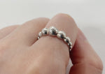 925 Sterling Silver Ring, 925 Silver Geometric Ring, US 5.75 / 6.5