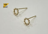 14K Solid Gold Stud Earrings - TGE40028