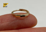 14K Solid Gold Simple Earring Hoop Ring, Real Gold Single or Pair