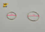 14k Solid Gold Hoop 24G, Light weight Nose ring ,Nose Hoop, Tragus Hoop