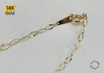 14K Solid Gold Necklace, Thin Chain, Lightweight Chain