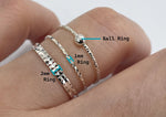 925 Sterling Silver Thin Ring Width 1mm, 2mm / Silver Ball Ring