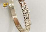 14K Solid Gold Chain Ring, Minimalist Ring