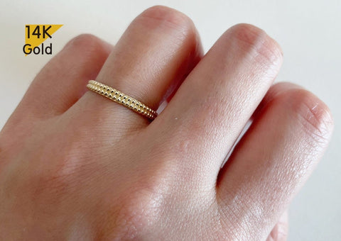 14K Gold Solid Gold Ring - TGR214