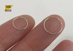 14k Solid Gold Hoop 24G, Light weight Nose ring ,Nose Hoop, Tragus Hoop