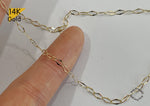 14K Solid Gold Necklace, Thin Chain, Lightweight Chain