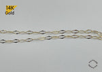 14K Solid Gold Necklace, Thin Chain, Lightweight Chain