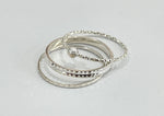 925 Sterling Silver Thin Ring Width 1mm, 2mm / Silver Ball Ring