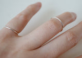 925 Sterling Silver Thin Ring, Silver Stackable - TSR102