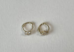 SINGLE - 10K Solid Gold Tiny cz Flower Hoop Helix Tragus Cartilage Ear Piercing Earring