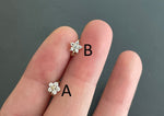 SINGLE - 10K Solid Gold Tiny cz Flower Hoop Helix Tragus Cartilage Ear Piercing Earring