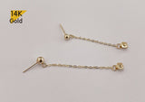 14K Solid Gold Chain Cuff Earring