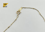 NECKLACE_14K Solid Gold Ball Cable Necklace, Tiny Ball Beaded Chain