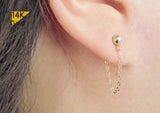 14K Solid Gold Chain Cuff Earring