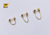 NEW! 14K Solid Gold Chain Cuff Earring