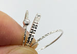 925 Sterling Silver Thin Ring Width 1mm, 2mm / Silver Ball Ring