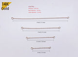 14K Solid Gold THIN Helix chain, Convertible Chain, Earrings Chain, Ear cuffs Chain
