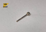 14K Solid Gold Tiny Nose Bone, 2mm Ball Nose Piercing