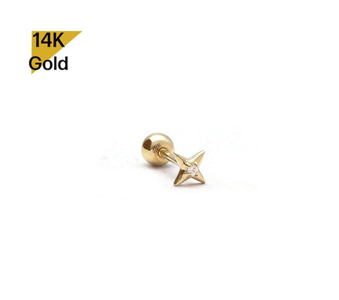 NEW! 14K Solid Gold Super Tiny Piercing 20G, 6mm Post