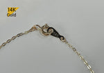 14K Solid Gold Bracelet, 14K Yellow Gold thin Chain Bracelet Chain - TGN006