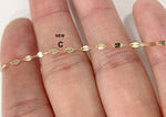 14K Solid Gold Bracelet, 14K Yellow Gold thin Chain Bracelet Chain - TGN006